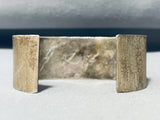 Native American One Of The Most Unique Vintage Navajo Turquoise Inlay Sterling Silver Bracelet-Nativo Arts