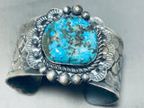 87 Grams Heavy Vintage Native American Navajo Turquoise Sterling Silver Bracelet-Nativo Arts