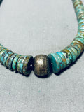 Gorgeous Vintage Santo Domingo Royston Turquoise Sterling Silver Necklace-Nativo Arts