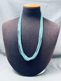Exquisite Vintage Native American Navajo Turquoise Heishi Sterling Silver Necklace-Nativo Arts