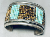 Teddy Joe Vintage Native American Navajo Turquoise Heishi Sterling Silver Bracelet-Nativo Arts