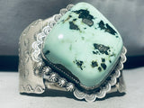 Mint Green Turquoise!! Native American Navajo 112 Gram Sterling Silver Bracelet Cuff-Nativo Arts