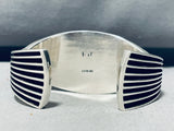 One Of The Coolest Vintage Native American Navajo Shadow Sterling Silver Bracelet-Nativo Arts