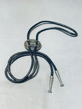 Cool Native American Navajo Silver Dollar Bolo Vintage Coin Sterling Silver Bolo Tie-Nativo Arts