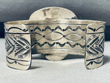 Unforgettable Vintage Native American Navajo Pilot Mountain Turquoise Sterling Silver Bracelet-Nativo Arts