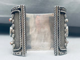 130 Grams Heavy Vintage Native American Navajo Turquoise Sterling Silver Thomas Bracelet-Nativo Arts