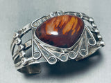 Fruit Jam Agate Vintage Native American Navajo Sterling Silver Bracelet-Nativo Arts