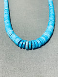 Native American One Of The Best Vintage Santo Domingo Turquoise Sterling Silver Necklace-Nativo Arts