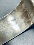 Important Vintage Native American Hopi Sterling Silver Turtles Steven Pooyuoma Bracelet-Nativo Arts