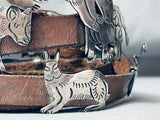 Animals Hand Carved Vintage Native American Navajo Sterling Silver Concho Belt-Nativo Arts