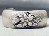 Lorenzo Secatero Stunning Vintage Native American Navajo Swirl Calcite Sterling Silver Bracelet-Nativo Arts