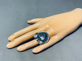 One Of The Best Vintage Bisbee Turquoise Sterling Silver Ring Old-Nativo Arts