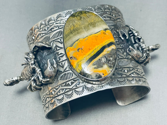 114 Grams Unique San Felipe Scorpion Sterling Silver Bracelet Cuff-Nativo Arts