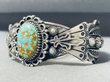 Show-stopping Vintage Native American Navajo #8 Turquoise Mine Sterling Silver Bracelet-Nativo Arts