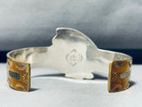 Important Dave Clark Rare Vintage Native American Navajo Lapis Sterling Silver Bracelet-Nativo Arts