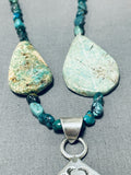 One Of Most Unique Vintage Native American Navajo Royston Turquoise Sterling Silver Necklace-Nativo Arts