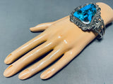 Henry Sam Vintage Native American Navajo Morenci Turquoise Sterling Silver Bracelet-Nativo Arts