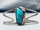 Exceptional Vintage Native American Navajo Morenci Turquoise Sterling Silver Bracelet-Nativo Arts