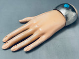 Vintage Native American Navajo Bisbee Turquoise Sterling Silver Bracelet-Nativo Arts