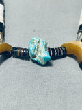 Native American Tremendous Vintage Santo Domingo Royston Turquoise Sterling Silver Necklace-Nativo Arts