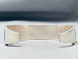 6 Inch Wrist Vintage Native American Navajo Inlay Turquoise Sterling Silver Bracelet-Nativo Arts