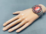 Incredible Vintage Native American Navajo Satellite Shell Sterling Silver Bracelet-Nativo Arts