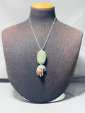 Native American Important Santo Domingo Turquoise Hand Sterling Silver Necklace-Nativo Arts