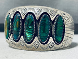 The Most Unique Abalone Shell Vintage Native American Navajo Sterling Silver Bracelet-Nativo Arts