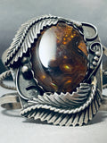 One Of The Best Ever Fire Agate Vintage Native American Navajo Sterling Silver Bracelet-Nativo Arts