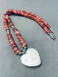 Heart Of Spiny Vintage Santo Domingo Sterling Silver Necklace-Nativo Arts