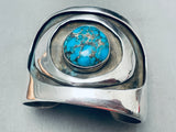 One Of Coolest Vintage Native American Navajo Morenci Turquoise Sterling Silver Bracelet-Nativo Arts