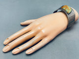 Dark Patina Vintage Native American Navajo Royston Turquoise Sterling Silver Bracelet-Nativo Arts