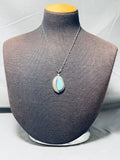 Marvelous Vintage Native American Navajo #8 Turquoise Mine Sterling Silver Necklace-Nativo Arts