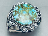 One Of The Most Vivid Vintage Native American Navajo Royston Turquoise Sterling Silver Bracelet-Nativo Arts