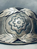 Museum Quality Vintage Native American Navajo Concho Coral Sterling Silver Bracelet-Nativo Arts
