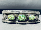 Very Rare Damale!! Vintage Native American Navajo Sterling Silver Bracelet-Nativo Arts