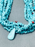 Sky Blue Turquoise Vintage Native American Navajo Heishi Necklace Old-Nativo Arts