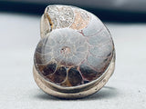 One Of The Most Unique Vintage Southwest Twirl Shell Sterling Silver Ring-Nativo Arts