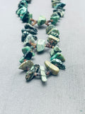 One Of A Kind Double Jacla Vintage Navajo Green Turquoise Necklace Old-Nativo Arts
