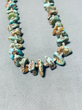 Outstanding Native American Navajo Royston Kingman Turquoise Chunks Sterling Silver Necklace-Nativo Arts