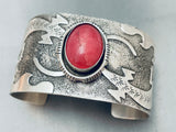 The Best Doug Etsitty Vintage Pink Stone Sterling Silver Bracelet Cuff-Nativo Arts