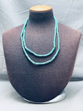 Rare Vintage Native American Navajo Spiderweb Turquoise Disc Sterling Silver Necklace-Nativo Arts