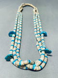 Important Very Old Vintage Santo Domingo Turquoise Heishi Necklace-Nativo Arts