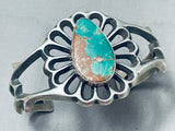 Magnificent 87 Grams Native American Navajo Royston Turquoise Sterling Silver Bracelet-Nativo Arts
