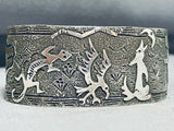 Fascinating Signed Native American Navajo Sterling Silver Multi Animal Storyteller Bracelet-Nativo Arts