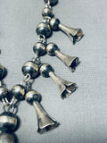 Tassel Necklace! So Unique Native American Navajo Sterling Silver Squash Blossom-Nativo Arts