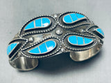 One Of The Coolest Vintage Native American Zuni Turquoise Sterling Silver Bracelet-Nativo Arts