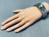 Museum Quality Vintage Native American Navajo Damale Turquoise Sterling Silver Bracelet-Nativo Arts