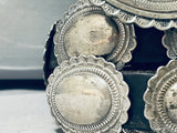 347 Grams Vintage Native American Navajo Hand Wrought Sterling Silver Concho Belt Old-Nativo Arts