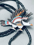 Vintage Native American Navajo Sleeping Beauty Turquoise Sterling Silver Bolo